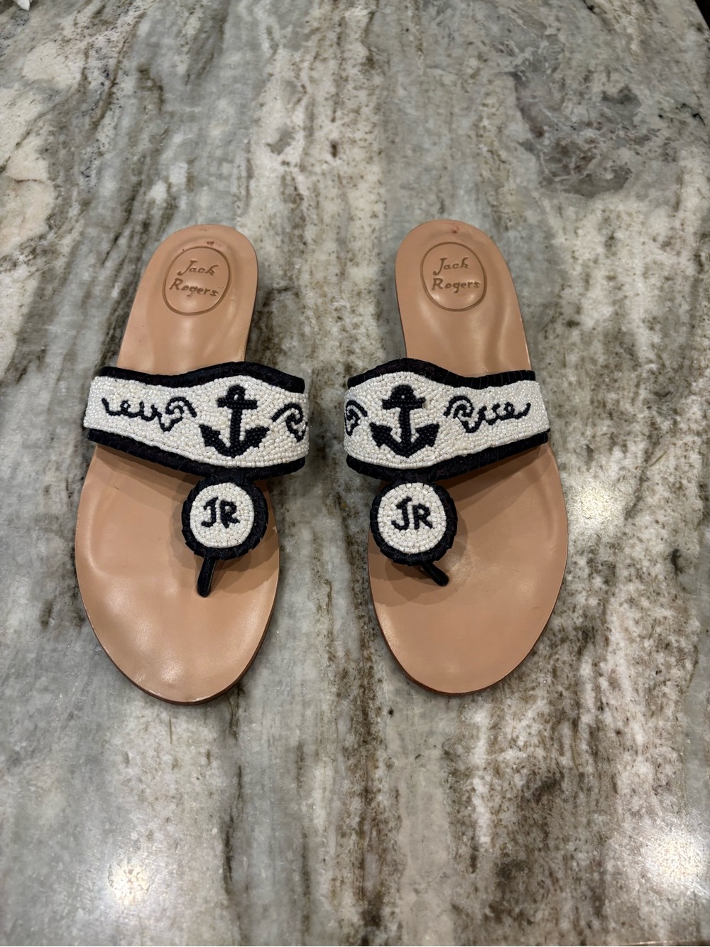 Jack rogers sandals beaded uppers size 8.5